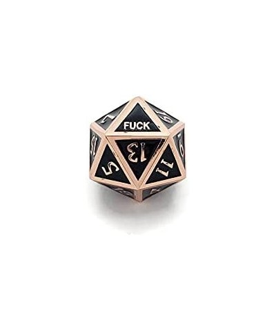 Metal D20 F*** Dice Critical Fail F 20 Sided Die Set DND Black Copper Brass Steampunk Gunmetal Color Number for Role Playing ...