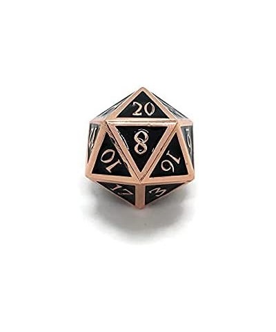 Metal D20 F*** Dice Critical Fail F 20 Sided Die Set DND Black Copper Brass Steampunk Gunmetal Color Number for Role Playing ...