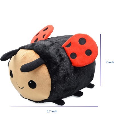 Cuddly Ladybug Stuffed Animal with Smile Face and Red Wings Ladybird Plush Soft Toy Pillow Pretty Sweet Gifts Choice for Kids...