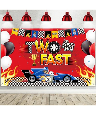 Two Fast Backdrop Two Fast Birthday Decorations Racing Theme Party Decorations Racing Car Second Birthday Photography Backgro...