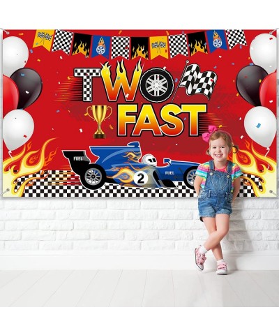 Two Fast Backdrop Two Fast Birthday Decorations Racing Theme Party Decorations Racing Car Second Birthday Photography Backgro...