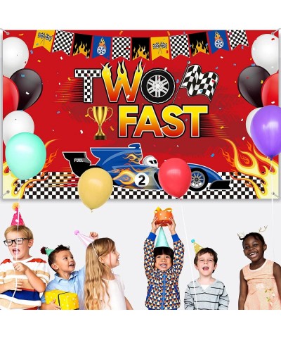 Two Fast Backdrop Two Fast Birthday Decorations Racing Theme Party Decorations Racing Car Second Birthday Photography Backgro...