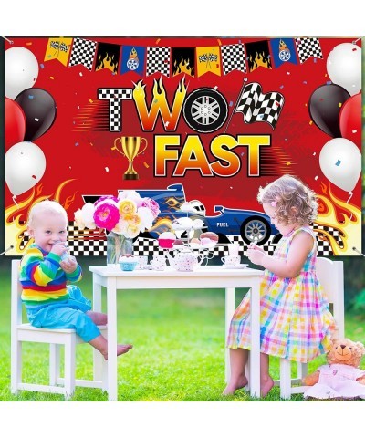 Two Fast Backdrop Two Fast Birthday Decorations Racing Theme Party Decorations Racing Car Second Birthday Photography Backgro...