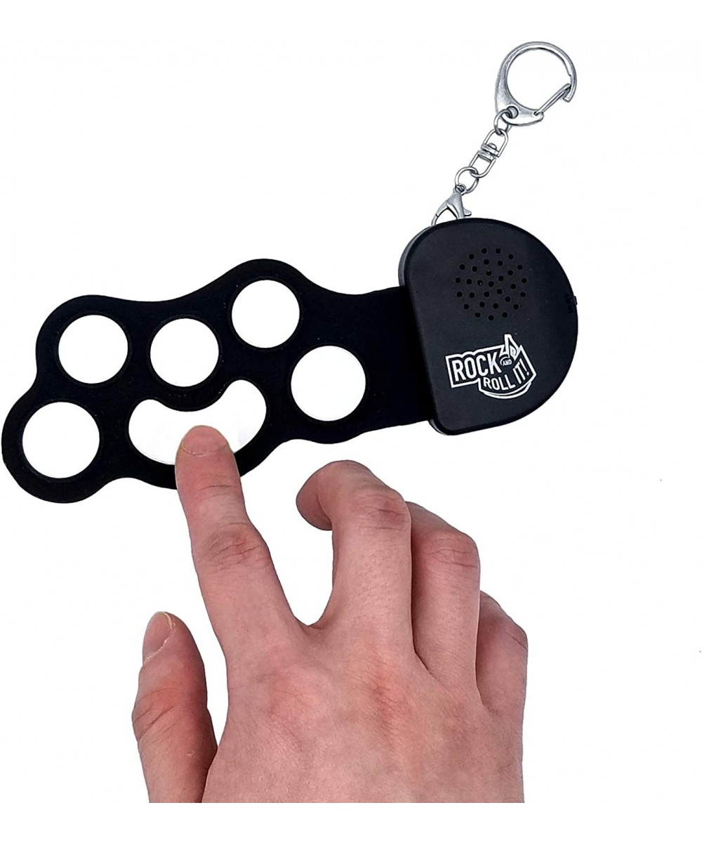 Rock And Roll It - Micro Drum. Real Working & Playable Drum Keychain. Hang on a Backpack & Play Anywhere! Mini Size Black & W...