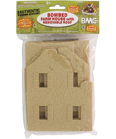 BMC WW2 Bombed French Farm House - Plastic Army Men Playset Accessory $23.77 Play Figure Playsets