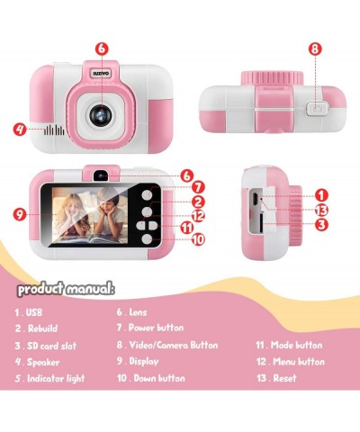 Kids Camera Children Digital Selfie Video Camcorder 1080P Dual Lens 2.4 Inch HD Birthday Christmas Electronic Gifts Toys for ...