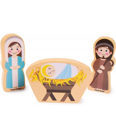 My First Noel Nativity Set Story Box - Nativity Scene Wooden Toys Playset with Baby Jesus Angels Three Kings Mary and Joseph ...