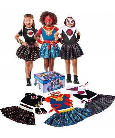 Rubies Marvel Girl's Trunk Set (Captain Marvel Ghost Spider Black Widow) Small $70.01 Kids' Costumes