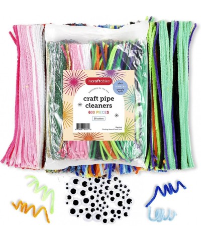 600pcs Pipe Cleaners Craft Supplies Set (40 Colors). Best Thick Fuzzy Chenille Stems Sticks with Googly Eyes. Colorful & Asso...