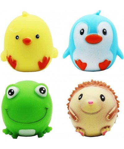 4 Pack Stress Balls Animal Shaped Squishy Stress Relief Toys Fidget Sensory Squeeze Toys for Children with Autistic ADHD Anxi...