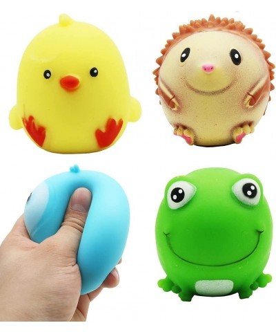 4 Pack Stress Balls Animal Shaped Squishy Stress Relief Toys Fidget Sensory Squeeze Toys for Children with Autistic ADHD Anxi...