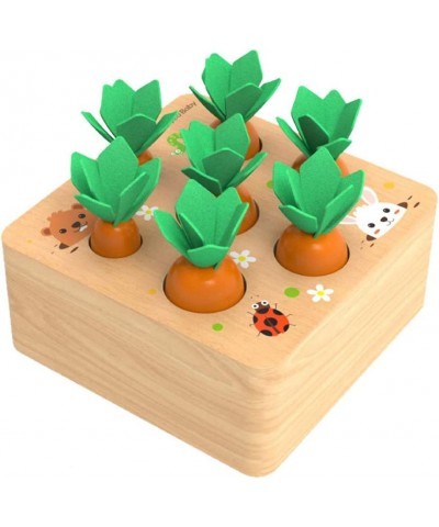 Educational Wooden Toys for Toddlers Carrots Harvest Shape Size Sorting Game Developmental Montessori Toys for Boys and Girls...