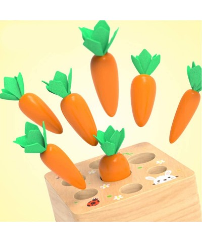 Educational Wooden Toys for Toddlers Carrots Harvest Shape Size Sorting Game Developmental Montessori Toys for Boys and Girls...