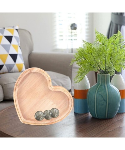 Wooden Piggy Bank Heart Shaped Coin Bank Wooden Money Box Frame Wood Toys Money Saving Bank for Mothers Day Birthday Gift Bro...