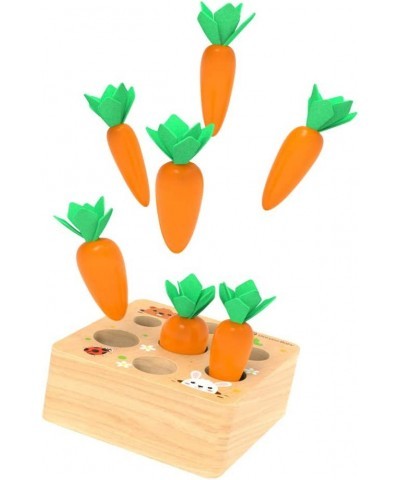 Educational Wooden Toys for Toddlers Carrots Harvest Shape Size Sorting Game Developmental Montessori Toys for Boys and Girls...