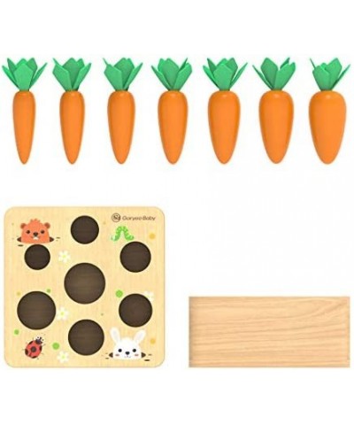 Educational Wooden Toys for Toddlers Carrots Harvest Shape Size Sorting Game Developmental Montessori Toys for Boys and Girls...