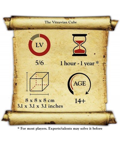 Logica Puzzles Art. The Vitruvian Cube - 3D Wooden Brainteaser - Difficulty 5/6 Incredible - Leonardo da Vinci Collection $46...