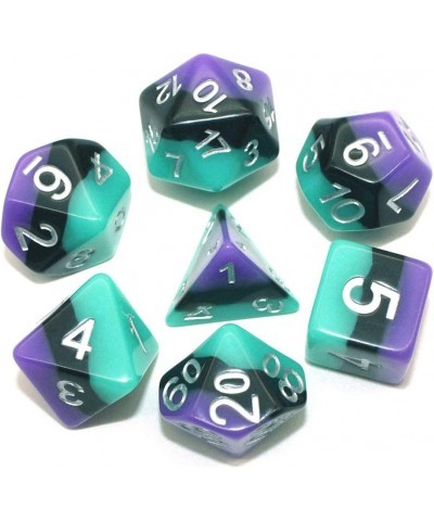 Dice Set Resin DND Dice Fit Dungeons and Dragons D&D RPG Pathfinder Role Playing Games 3 Layers Polyhedral Dice (Purple Black...