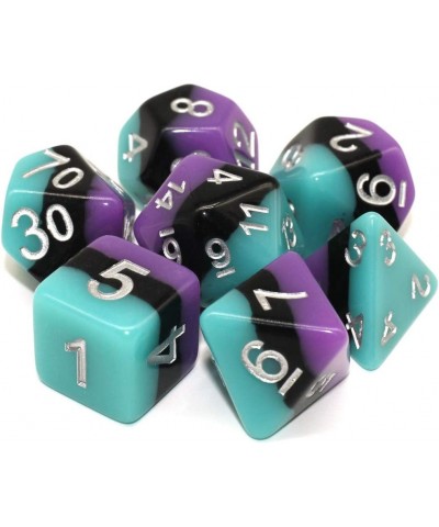 Dice Set Resin DND Dice Fit Dungeons and Dragons D&D RPG Pathfinder Role Playing Games 3 Layers Polyhedral Dice (Purple Black...