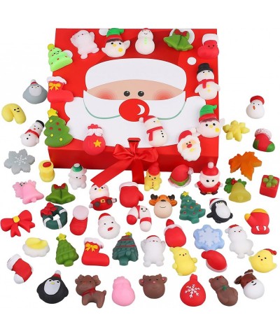 60 Pieces Christmas Mochi Squishy Toys Christmas Party Favors Kawaii Animal Squishies with Exquisite Box Christmas Goodie Bag...