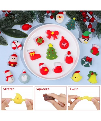 60 Pieces Christmas Mochi Squishy Toys Christmas Party Favors Kawaii Animal Squishies with Exquisite Box Christmas Goodie Bag...