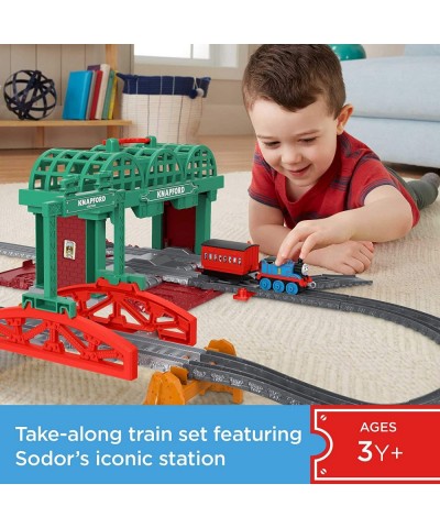 Knapford Station Train Set track with 2 in 1 playset and storage case for preschoolers 3 and older $59.67 Play Figure Playsets