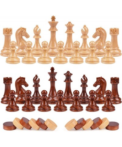 2 in 1 Acrylic+Metal Chess and Checkers Game Set- Travel Portable Chess Set for Adults & Kids Including 24 Wooden Checkers Co...