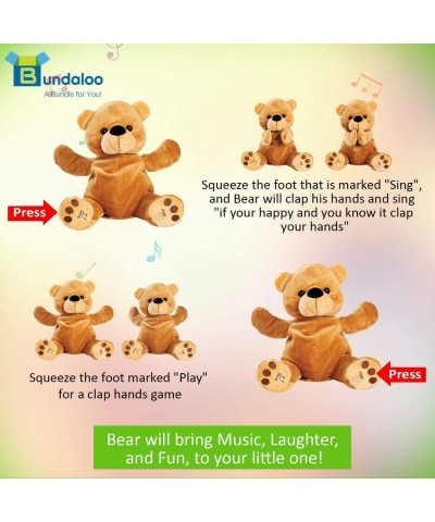 Animated Singing Clapping Bear Brown Plush Stuffed Animal Sing Along Toy $50.38 Storytelling Toys