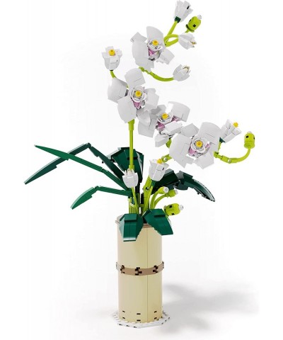 Flower Bouquet Building Kit Orchid Bonsai Creative Construction Project Botanical Collection-Contains Vase DIY Building Block...