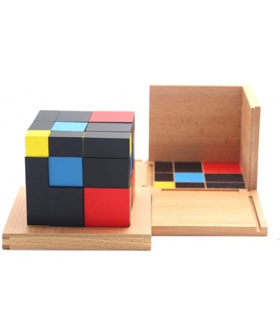 Woo-den Cube Toy Baby Kids Montessori Education Wooden Binomial Trinomial Cube Interactive Toy $43.78 Electronic Learning & E...