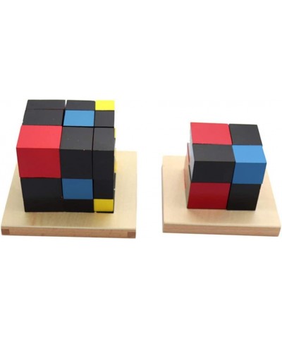 Woo-den Cube Toy Baby Kids Montessori Education Wooden Binomial Trinomial Cube Interactive Toy $43.78 Electronic Learning & E...