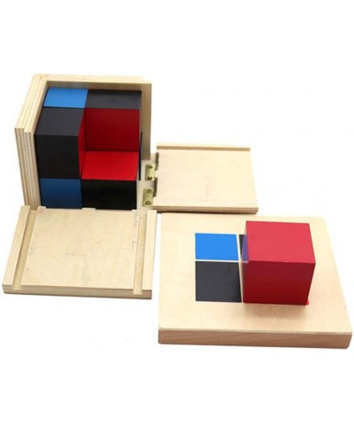 Woo-den Cube Toy Baby Kids Montessori Education Wooden Binomial Trinomial Cube Interactive Toy $43.78 Electronic Learning & E...