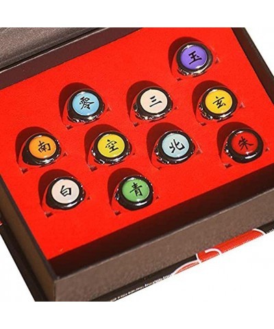 Japanese Cosplay Necklace 10 Piece Anime Ring Set with Box Anime Rings for Cosplay Fans $33.57 Kids' Dress-Up Accessories