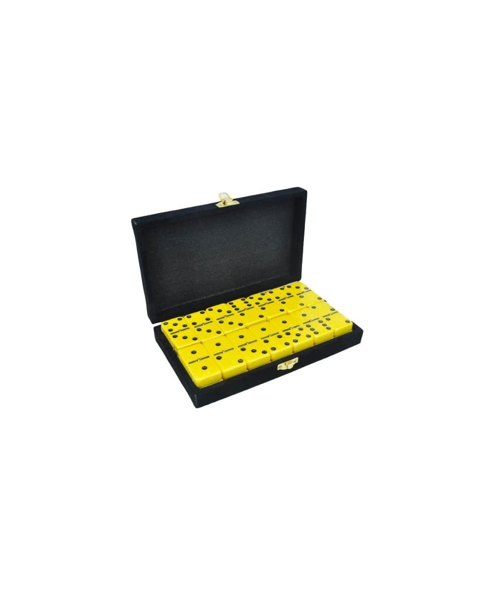 Domino Double 6 Yellow Jumbo Tournament Professional Size with Spinners in Elegant Black Velvet Box. $68.68 Domino & Tile Games