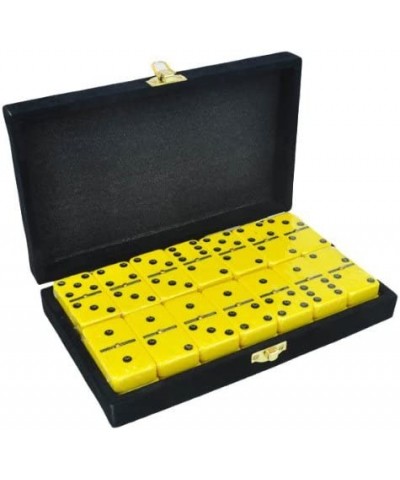 Domino Double 6 Yellow Jumbo Tournament Professional Size with Spinners in Elegant Black Velvet Box. $68.68 Domino & Tile Games