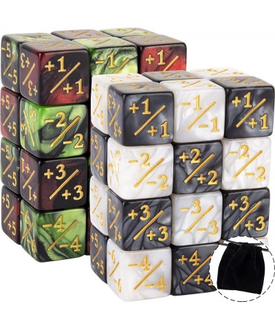 48 Pieces Magic The Gathering Token Dice Counters Marble Cube D6 Dice Loyalty Dice for CCG Creature Stats Card Gaming MTG Acc...