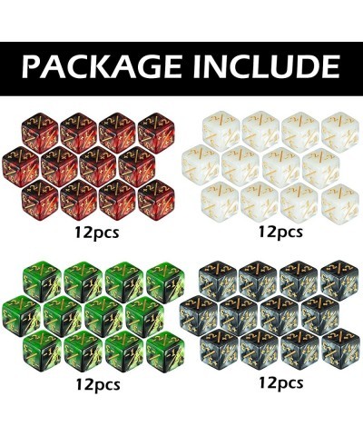 48 Pieces Magic The Gathering Token Dice Counters Marble Cube D6 Dice Loyalty Dice for CCG Creature Stats Card Gaming MTG Acc...