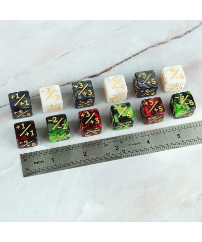 48 Pieces Magic The Gathering Token Dice Counters Marble Cube D6 Dice Loyalty Dice for CCG Creature Stats Card Gaming MTG Acc...