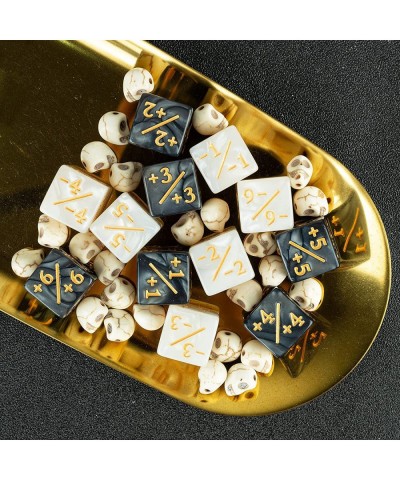 48 Pieces Magic The Gathering Token Dice Counters Marble Cube D6 Dice Loyalty Dice for CCG Creature Stats Card Gaming MTG Acc...