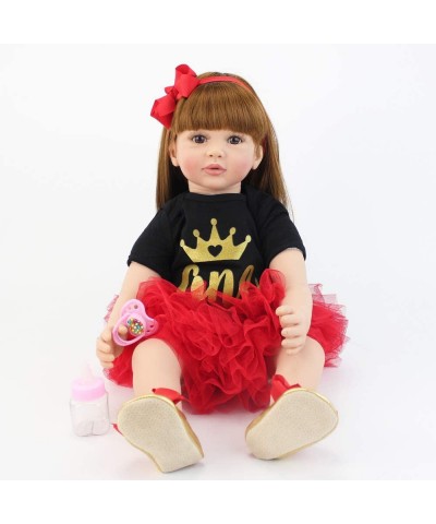 Cute Reborn Baby Toddler Dolls 24 inch Real Life Girl Weighted Doll Gift Set for Children 3+ Huggable Silicone Vinyl Cuddly S...