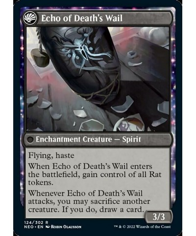 Magic: the Gathering - Tribute to Horobi // Echo of Death's Wail (124) - Kamigawa: Neon Dynasty $11.66 Trading Cards & Access...