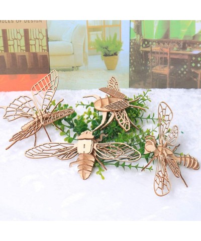 3D Wooden Puzzle DIY Animal Insect Assembly Model Puzzle Wooden Crafts Education STEM Toys Gifts for Kids Adults Teens Boys G...