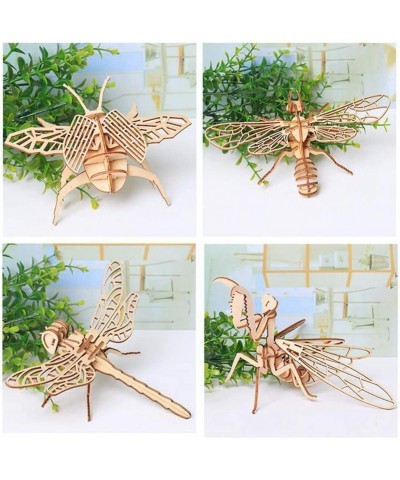 3D Wooden Puzzle DIY Animal Insect Assembly Model Puzzle Wooden Crafts Education STEM Toys Gifts for Kids Adults Teens Boys G...