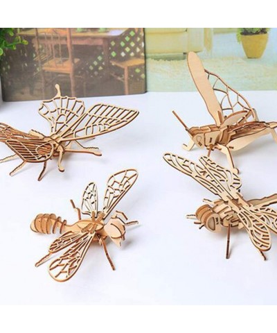 3D Wooden Puzzle DIY Animal Insect Assembly Model Puzzle Wooden Crafts Education STEM Toys Gifts for Kids Adults Teens Boys G...