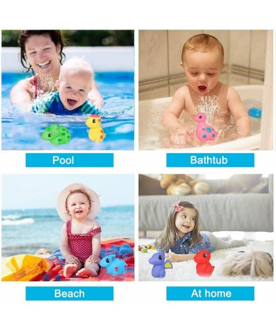 Baby Toys 6 Packs Light Up Dinosaur Bath Toys Floating Rubber Water Toys for Toddlers 1-3 Pool Bathtub Shower Toys for Kids P...