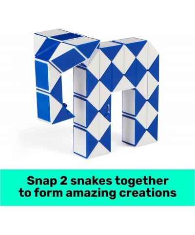 Rubik’s Connector Snake Two-Pack Cubes 3D Puzzle Game Stress Relief Fidget Toy Activity Cube Travel Game Gift Idea for Adults...