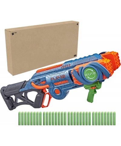 Elite 2.0 Flipshots Flip-32 Blaster Rotating Dart Barrels 32-Dart Capacity 32 Elite Darts Toy Foam Blasters Kids Outdoor Game...