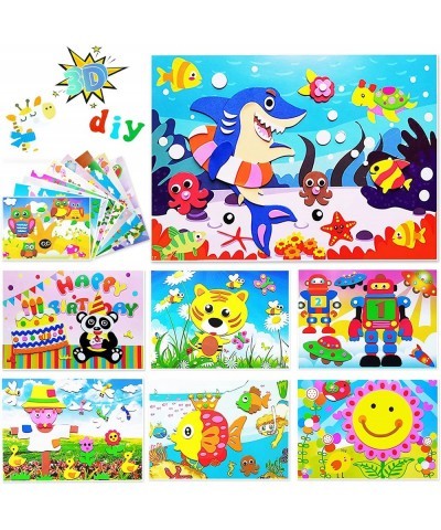 3D EVA Foam Stickers 20pcs DIY Art Craft Kits Foam Stickers Arts and Crafts for Kids Cartoon Animal Learning Educational Puzz...