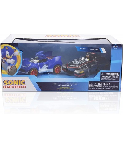 Sonic The Hedgehog Action Figure Toys Set - 5" Shadow and Sonic All Stars Racing Pull Back Action Vehicles (Sonic Party Suppl...