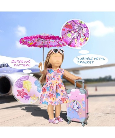 18-inch-Doll-Clothes and Accessories - Doll-Travel-Suitcase Play Set Including Luggage 2 Sets of Doll-Clothes and Shoes Umbre...